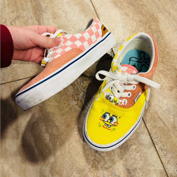 RARE SpongeBob x Vans collab classic silhouette best buds mix sneakers shoes - Picture 2 of 5